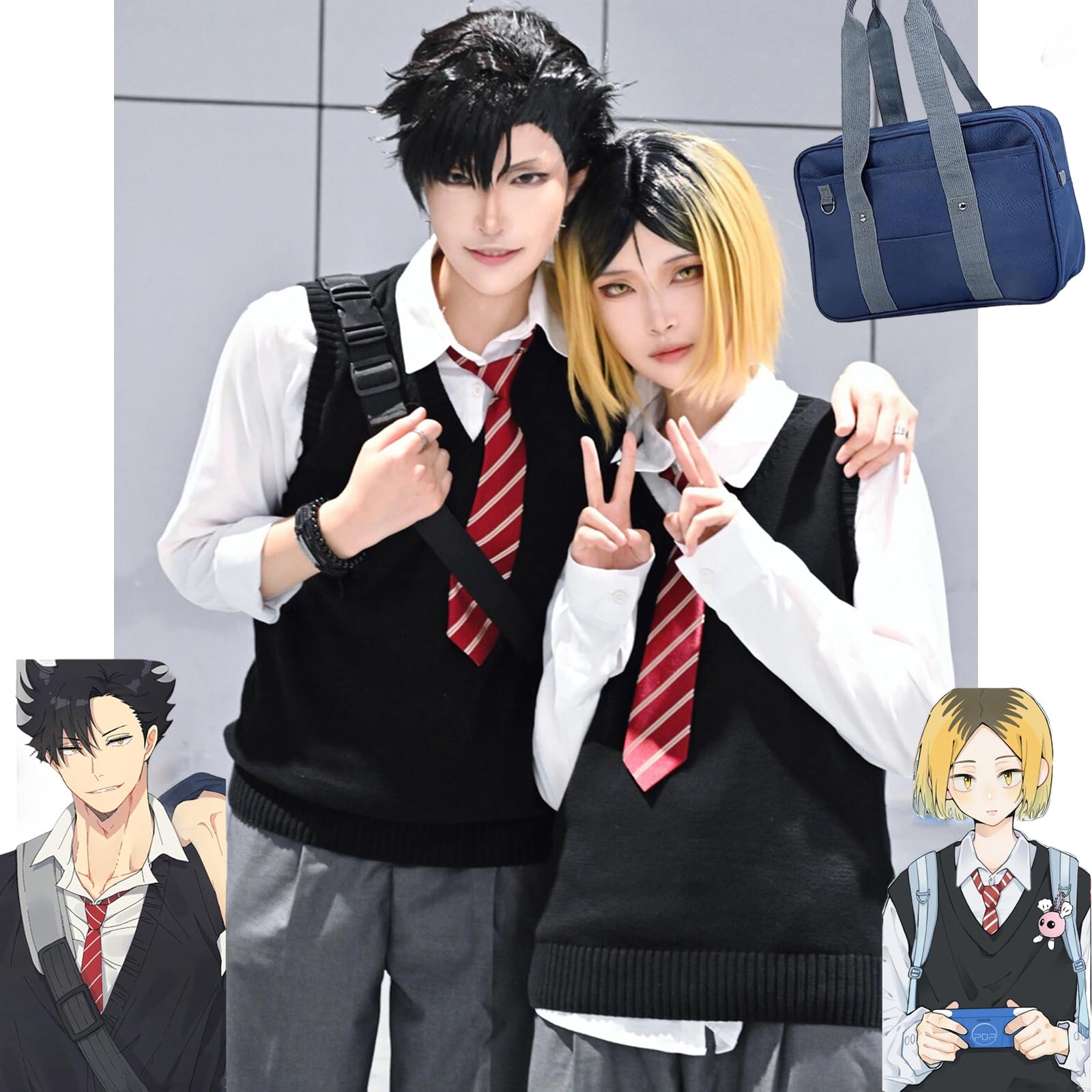 

Косплей Костюм Школьный Куроо Козуме JK Некома Аниме Школьные Культурные Вечеринки Haikyu!! Сумка, Тэцуро, Кенма, Форма, Академия, Косплей, Мероприятия,