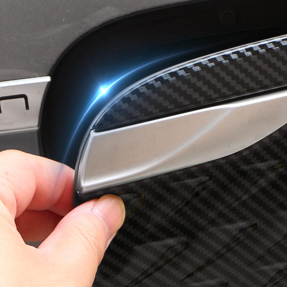 Imitation Carbon Car Charging Port Decorative Sticker Pattern Fuel Tank Cover Trim for BYD Atto3 Atto 3 2022-2024 Accessories