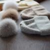New Rabbit Fur Knitted Hats For Women Real Fox Fur Pom Poms Hat Large Pompom Outdoor Warm Skullies Beanie Winter Hat Christmas