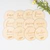 12/14Pcs Single/Double Sided Milestone Discs Baby Growth Announcement Cards  Newborn