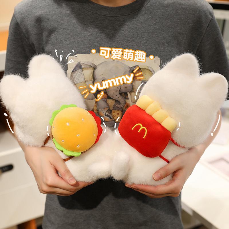 Niedlicher Weißer West Highland Welpen Rucksack Snack Puppe Foodie Freundin Geburtstagsgeschenk Plüschtier für Mädchen