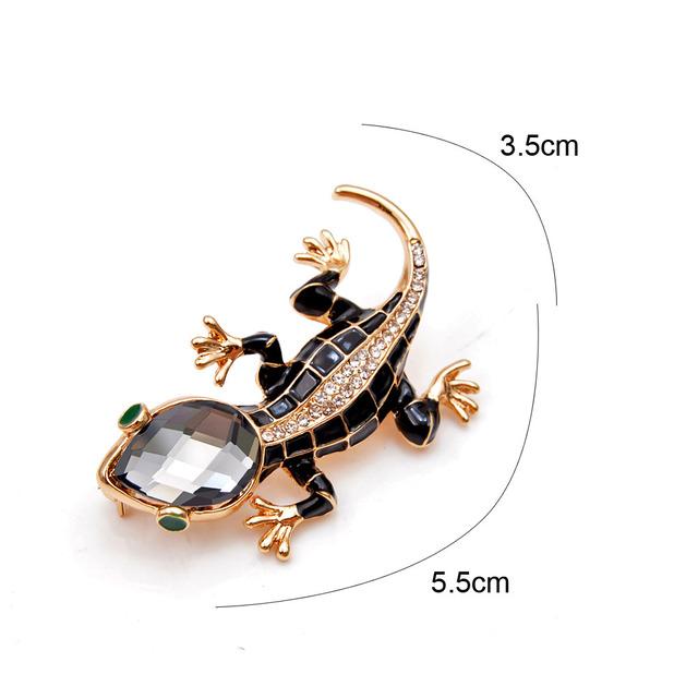 Crystalline Lizard Brooches Adorable Fashionable Stylish Animal Pins Summer For Women Shining Jewelry Kids Accessories Good Present GiftCute Jewelry