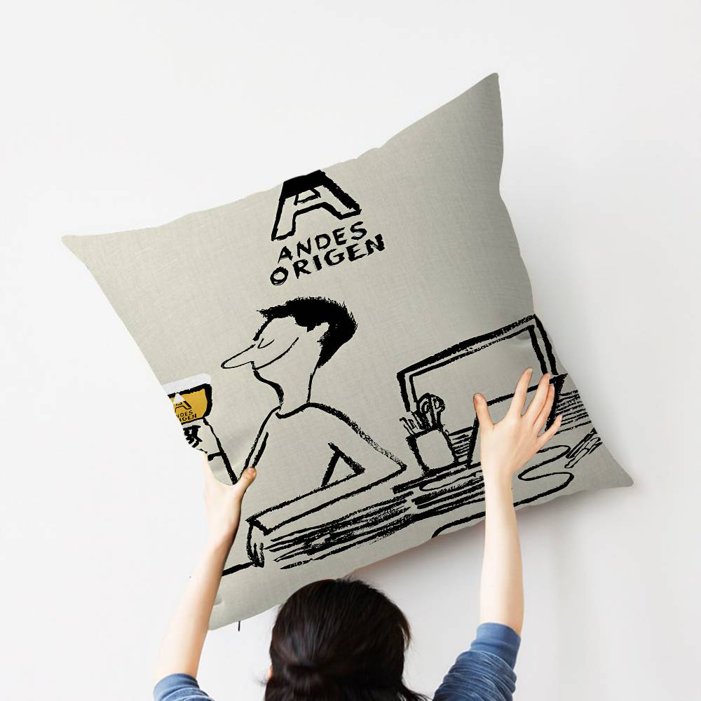 French Illustrator Jean Julie Pillow Gifts Home Office Furnishings Bedroom Sofa Car Cushion Cover Case 45x45cm