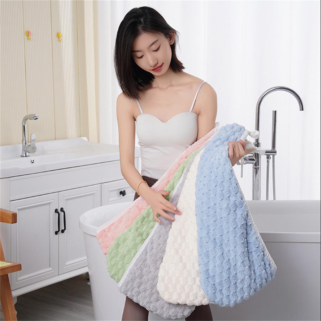 Mikrofaser-Haartuch zum Umwickeln, verdickter Korallensamt, kationische Trockenhaarkappe, Wasseraufnahme und schnelltrocknende gestreifte Badekappe