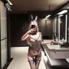 Sexy lingerie bathing bunny sexy uniform seduction passion sexy pajamas perspective one-piece stockings set