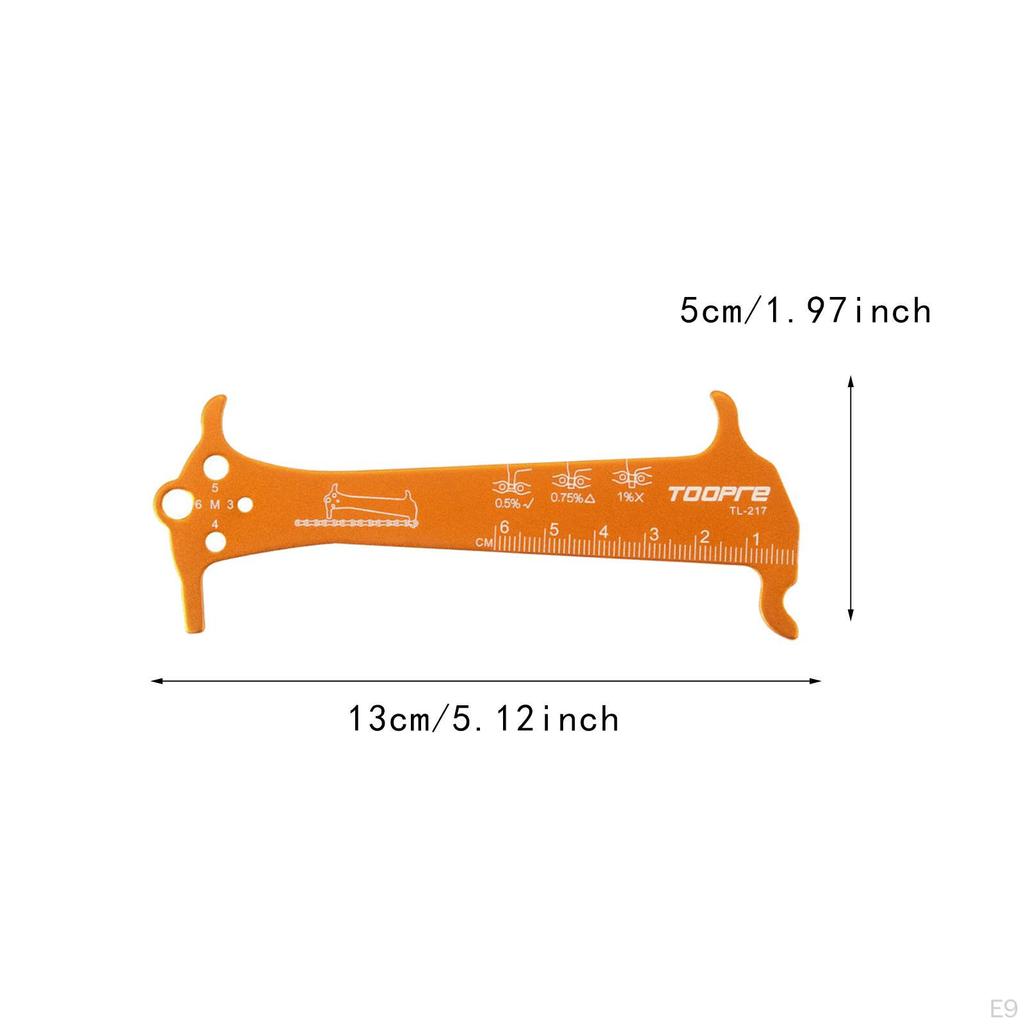 Bicycle Chain Checker 3 In 1 Wear Indicator Measuring Tool Ruler Professional
