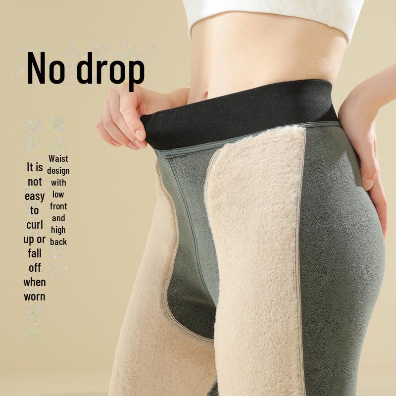 Herren Dicke Herbst Winddichte Wollhose, Doppellagig mit Samt, Extra Dick für Kaltes Nordostwetter