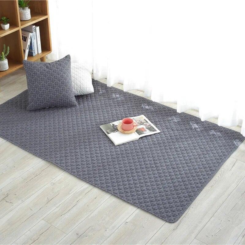 

Хлопковая подушка для дивана, стеганый ковер, чехол для подушки для гостиной, спальни, цветной текстильный коврик, плед, детский коврик для ползания, коврик для сна 50x50cm 1pcs