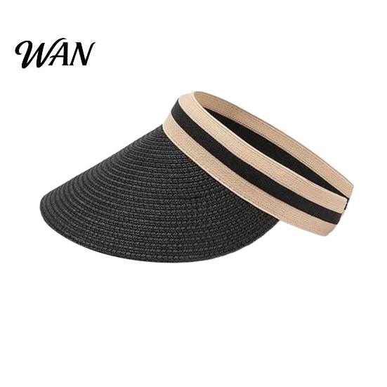 Cappello da Sole in Paglia Estivo Pieghevole, Intrecciato Traspirante Portatile Protezione UV per Spiaggia Viaggio Escursionismo Copricapo