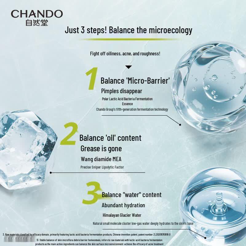 CHANDO Men's Glacier Oil Control 3-Piece Skincare Gift Set