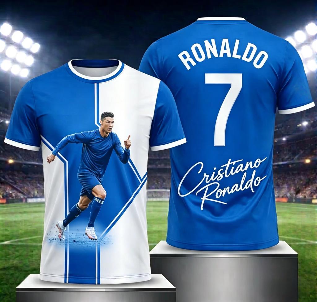 2026 Summer Ronaldo #7 Fan Football T Shirt Unisex Adults & Kids Soccer Jersey Breathable Quick Dry Training Tee Fan Sport Top