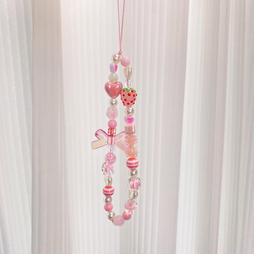Handcrafted Cherry Phone Charm - Cute Fruit Phone Strap & Bag Pendant Accessory