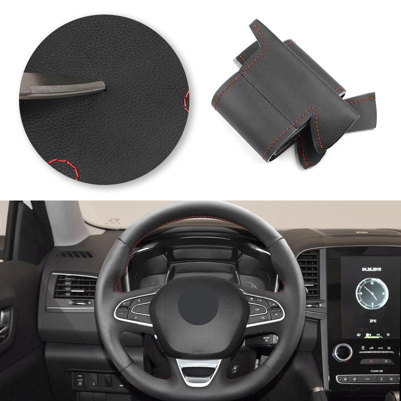 Car Accessories Microfiber Leather Steering Wheel Cover For Renault Megane 4 Grand Scenic Kadjar Koleos Talisman 2016 2017