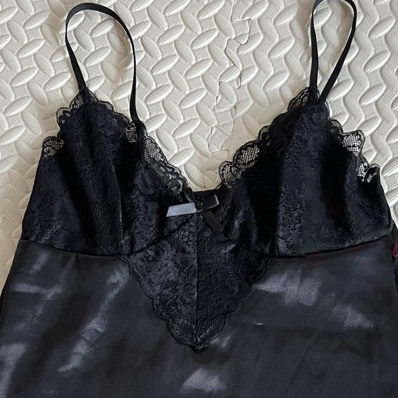 Summer  Casual Home Sexy Lace Satin Suspender Nightdress For Women