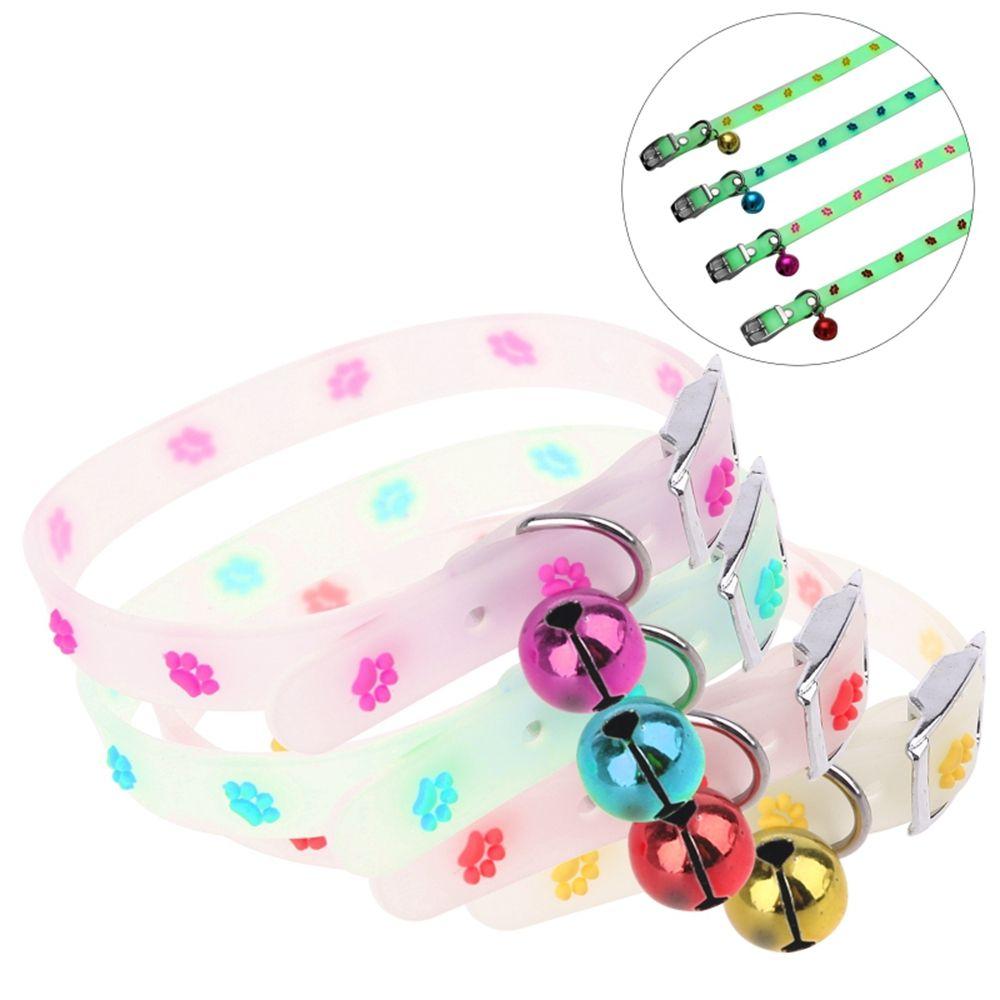 Bells Glow At Night Easy Wear Pet Supplies Cat Luminous Collar Dog Accessories Pet Glowing Collar