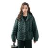 Feather winter new 90 white duck down solid color versatile fashion loose simple coat down jacket women
