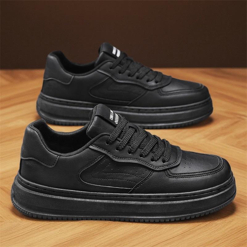 Autumn Feeling White Board Shoes Casual Leather Shoes Sports Heightening Tide Shoes