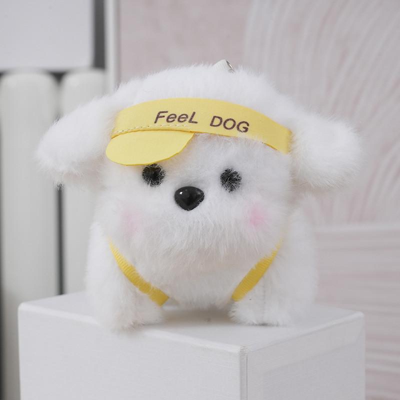 Soft Charming Plush Dog Doll Keychain Lovely Bag Charm For Kids And Adults