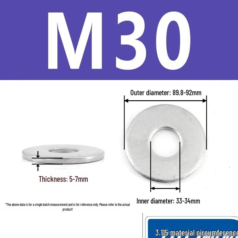2520/310S Heat-Resistant Stainless Steel Wide Flat Washer Spacer M5-M30