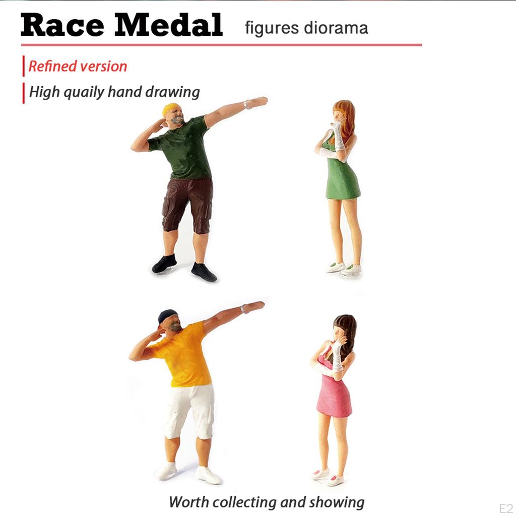 1/64 Figures DIY Projects Desktop Ornament Miniatures Architecture Model Doll Figurines