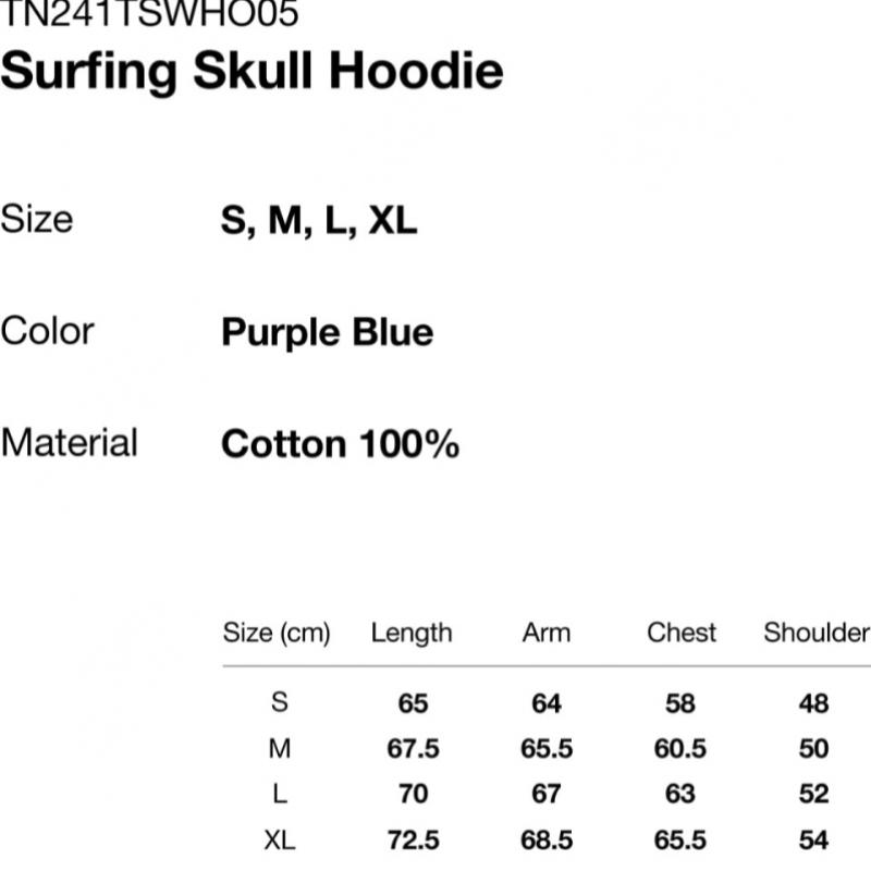 ThIs Is Never That Skull Surfing Hoodie Purple Blue