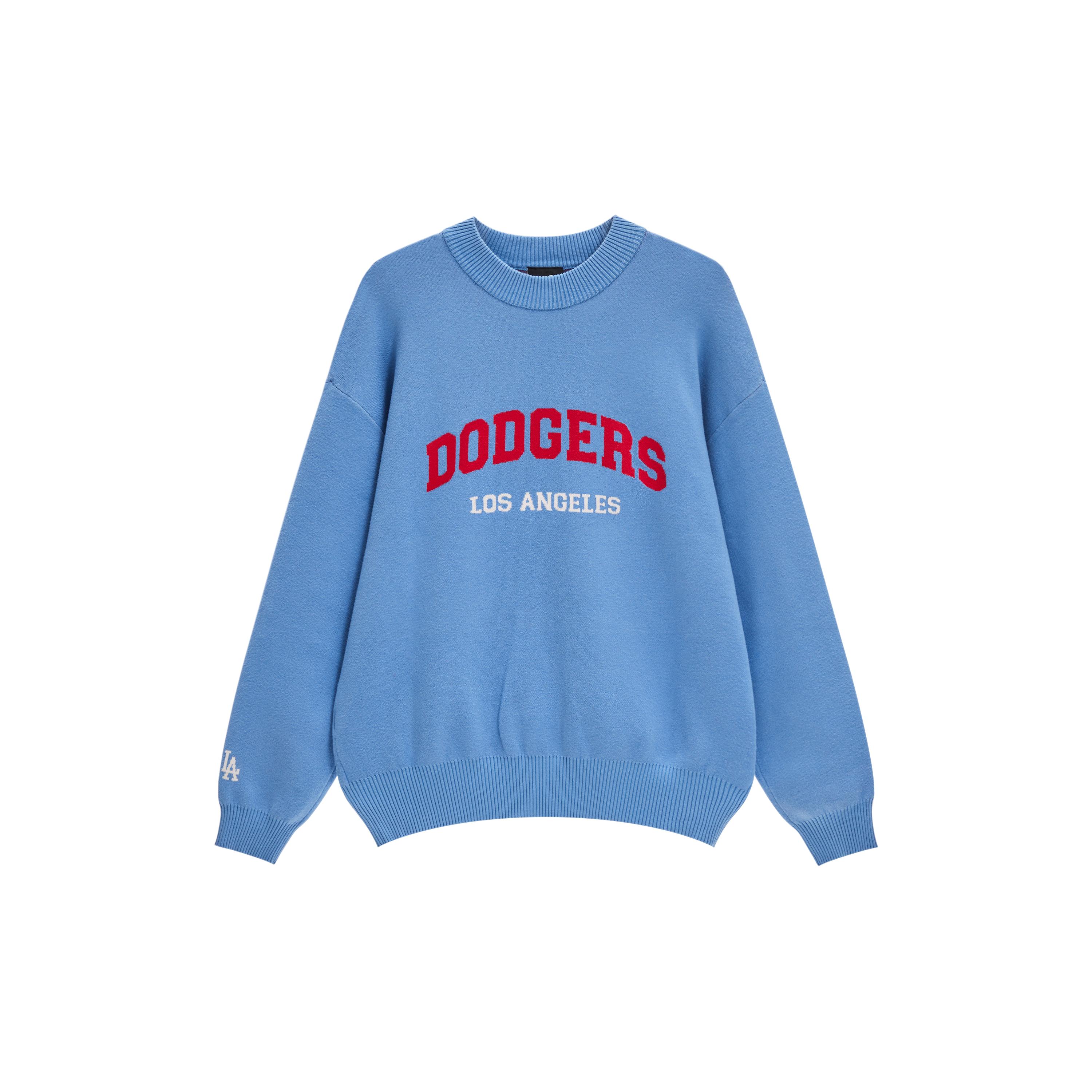 MLB College Style Series Knitwear Unisex Sky Blue Crew Neck A line 3AKPV0134-07SBD M