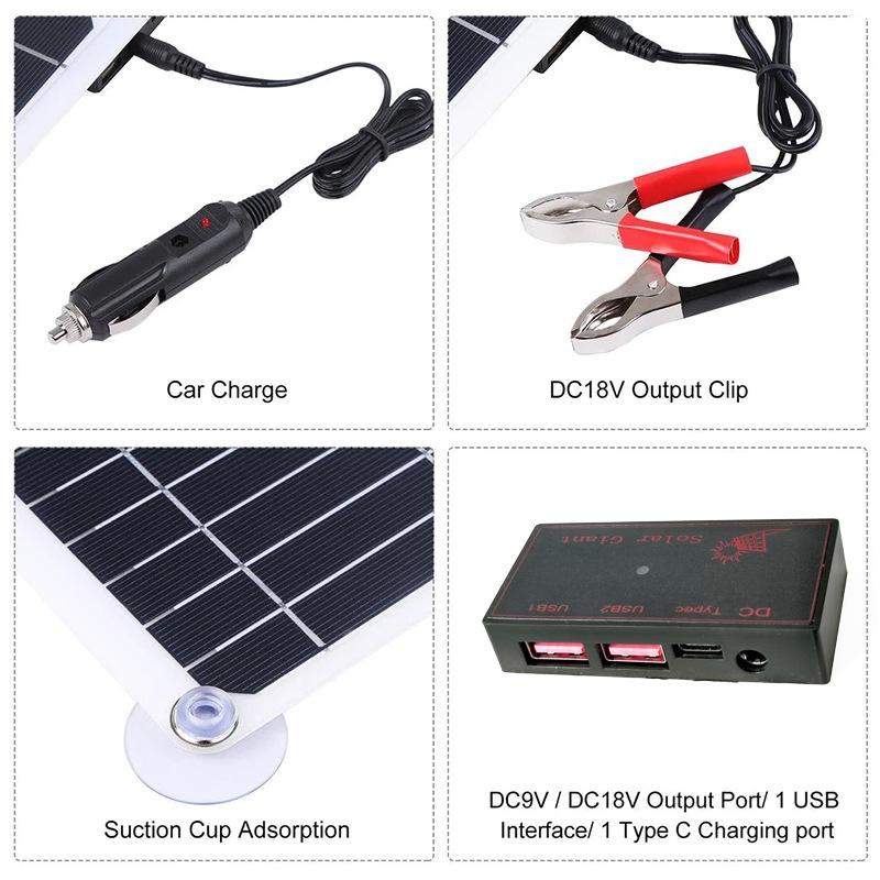 Faltbares Solarmodul Tragbares Solar-Faltmodul Geeignet für Camping, Mobiltelefone, Tablets und 5-18V-Geräte