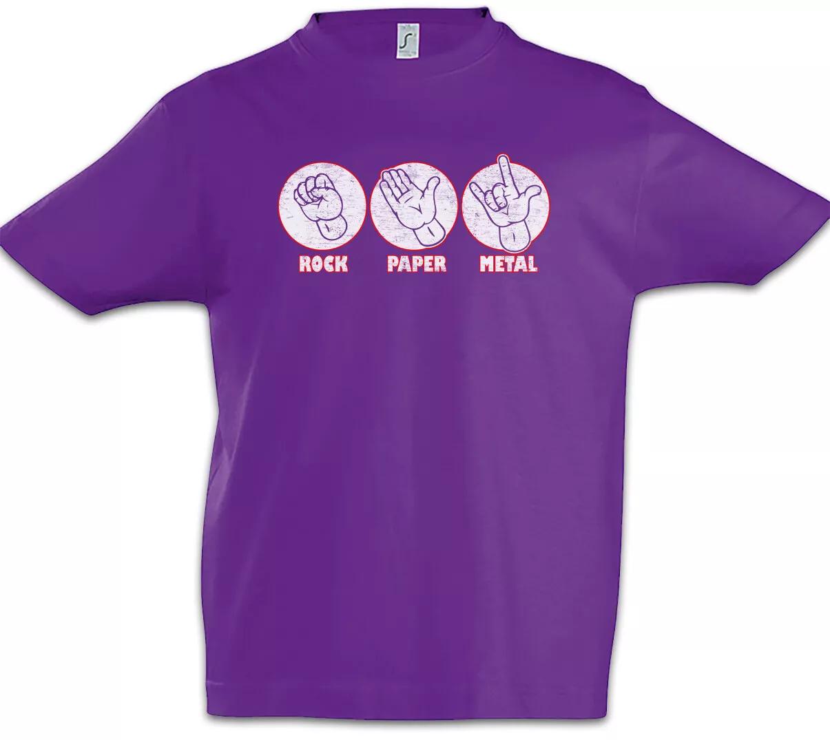 

Rock Paper Metal Boys T-Shirt Scissors Scissors Fun Hard Fist Fork Hand Fist- 110