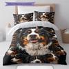 Set Copripiumino Trapuntato con Fantasia Cane di San Bernardo Federa Decorazione per la Casa Regalo (1 * copripiumino + 2 * federa, senza nucleo)