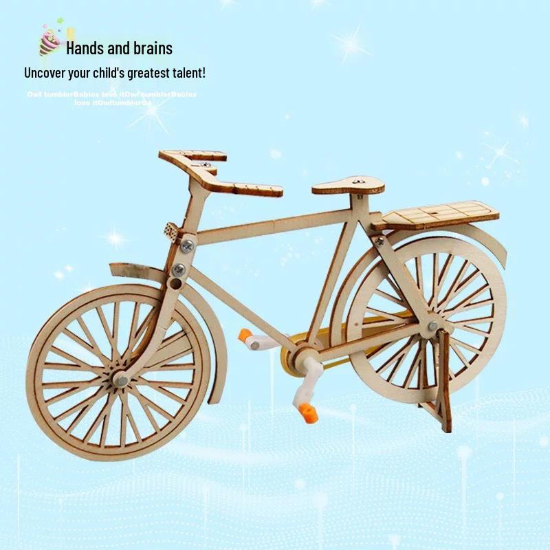

3D Retro Bicycle Puzzle: Handmade Science Experiment Set