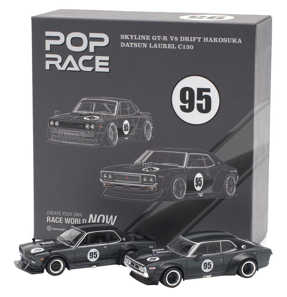 Genesis Company POP RACE LAUREL C130 TCS2025 SKYLINE V8 DRIFT TCS2025 Finished Models PR640351 PR640352 1/64 1/64 GT-R (HAKOSUKA)