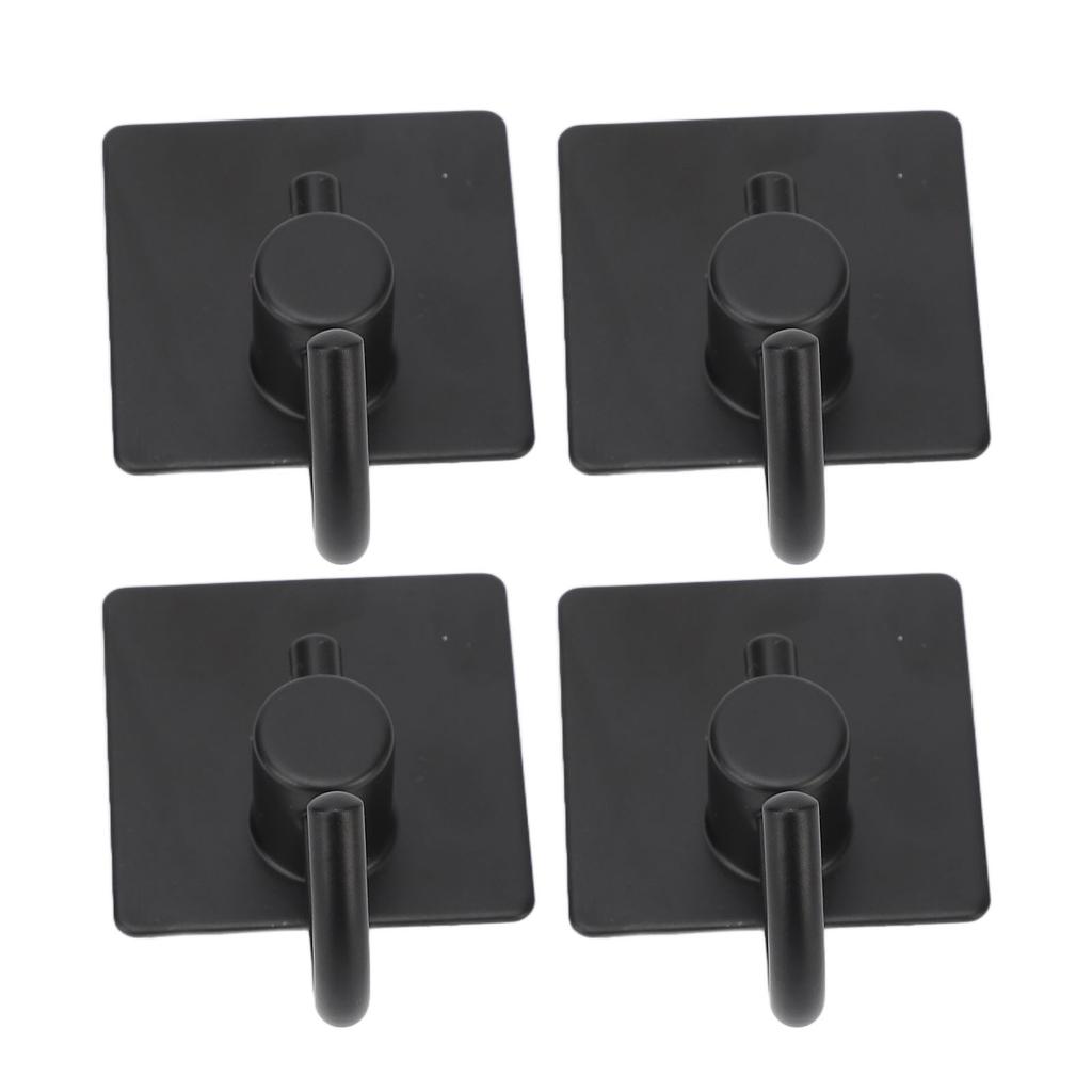 4 Pcs Adhesive Hook Drill Free Wall Hanger Smoothly Polished Stainless Steel Strong Bearing Hanging