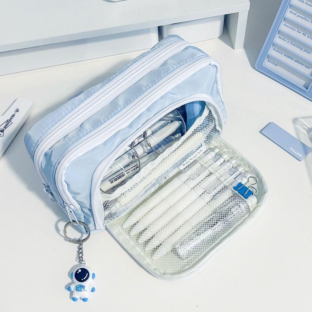 School Supplies Pen Case Pencil Pouch Makeup Cosmetic Bag Desktop Storage Bag Studen Stationery Bag