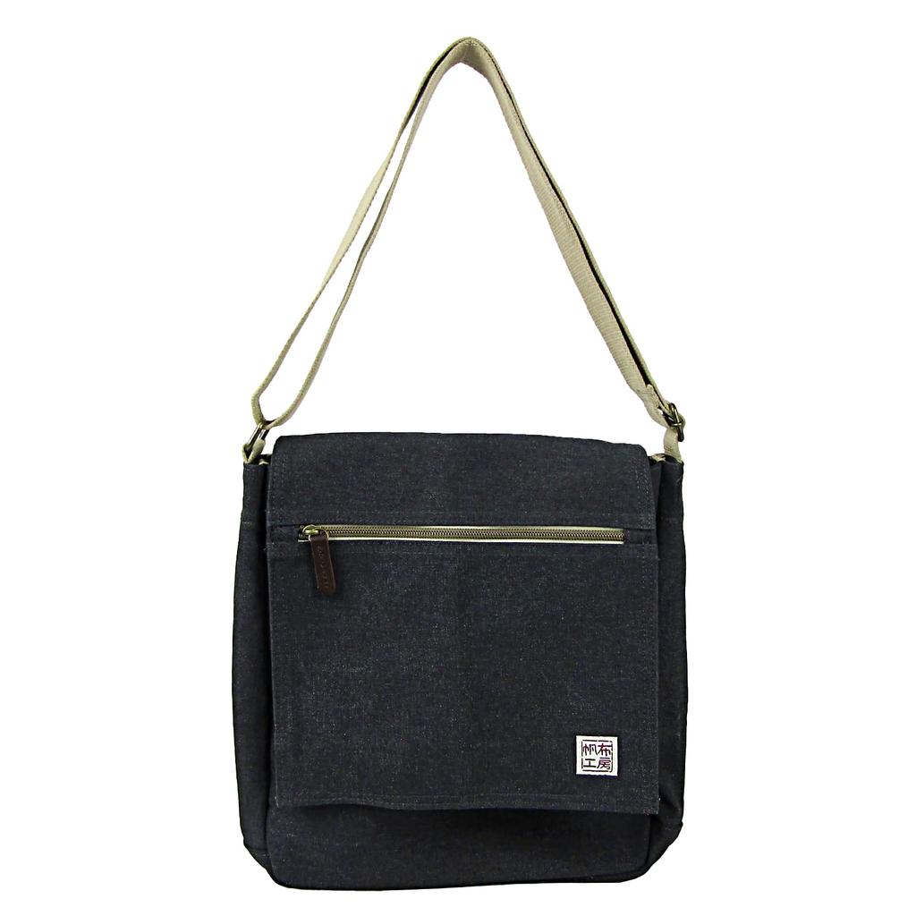Hanpu Koubou Shoulder Bag for Men and A4 3X57 (Canvas Workshop) Women, Canvas, Crossbody, Size, (Black)