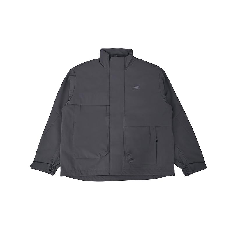 New Balance Jackets Men s Gray Stand Collar Moderate Other NAF35041-DKG 2XL