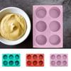 6 Roosters Anti-aanbak Rond DIYs Jelly Pudding Snoep Vormen Multifunctionele Voedselkwaliteit Siliconen Taart Vormen Keuken Bakplaat Gereedschap