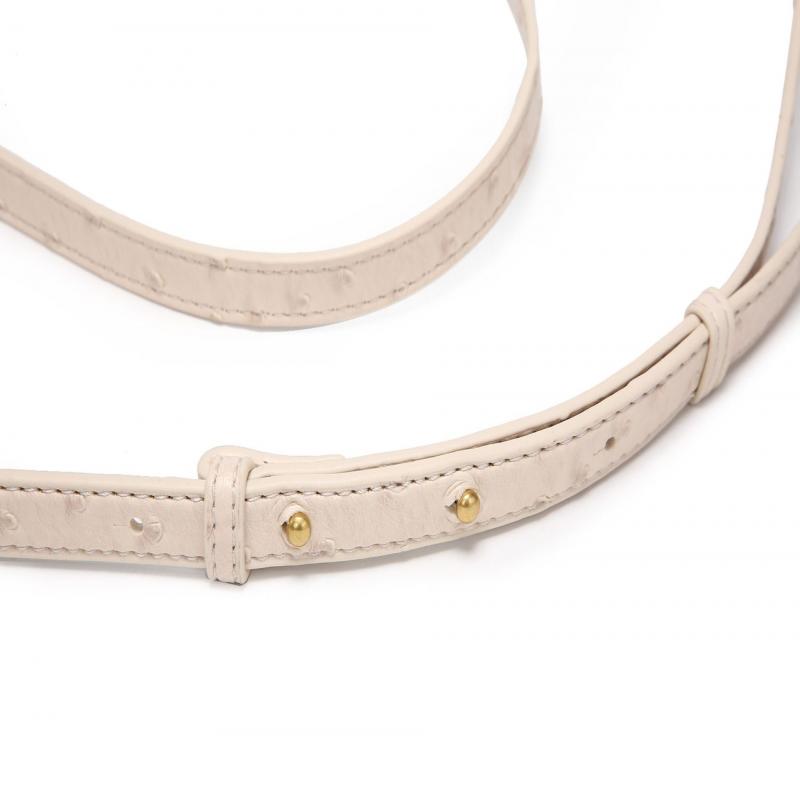 Ostrich Pattern Woven Shoulder Bag, Soft PU Handbag Crossbody Box Bag, Versatile Daily Lunch Bag 23*6.5*14CM