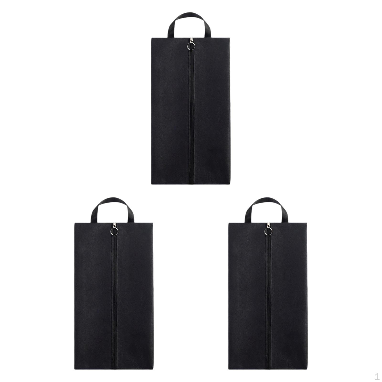3 Pack Travel Shoe Storage Bags with Zipper for Organizing Footwear чёрный 1215₽