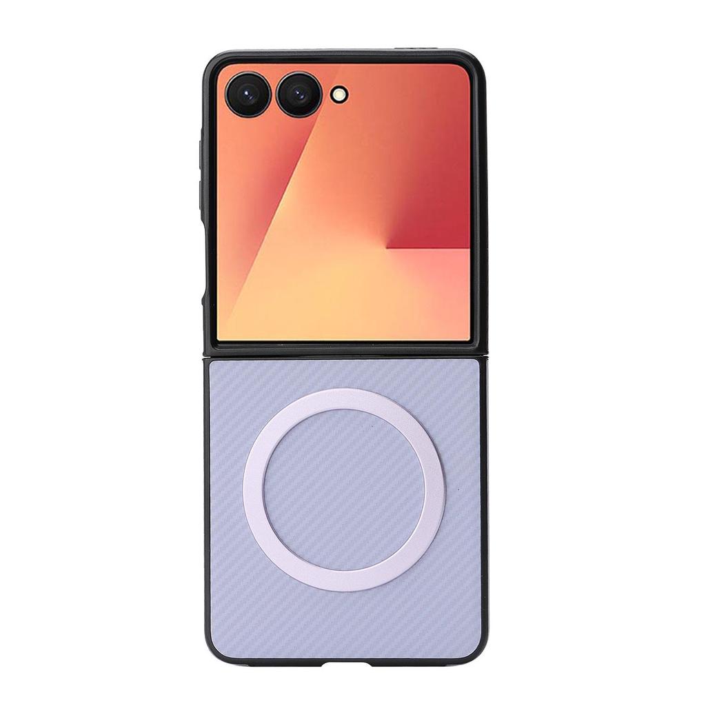 Magnetický nárazuvzdorný kryt s texturou uhlíkových vláken pro Samsung Z Flip3/4/5/6/7