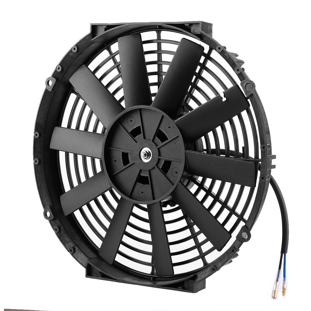 12in Pull Push Car Radiator Fan Engine Bay Cooling with Mounting Kit Auto Modified Parts