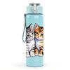 1PC Two Kittens Cute Pet Pattern 750ml Color Plastic Sports Water Bottle Leakproof Flip Straw Lid Suitable for Sports Office Home Use