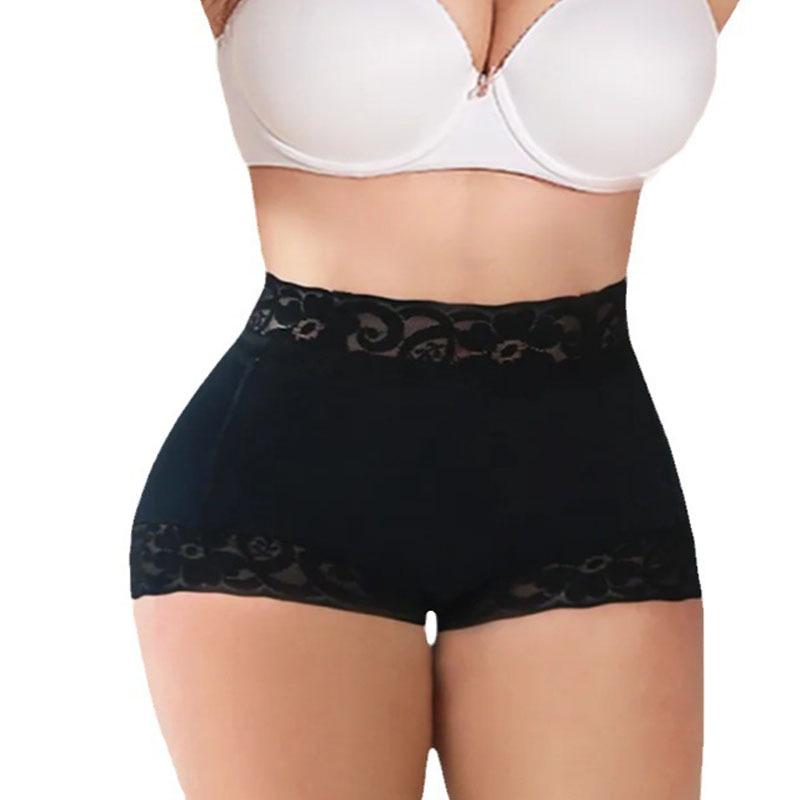 Übergröße Spitze Mid-Waist Bauchkontrolle Formende Slips für Damen