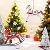 Eye-catching Tree Ornaments Christmas Ornaments Set Eye-catching Christmas Hanging Horse Figurines Iron Resin Horse for Home