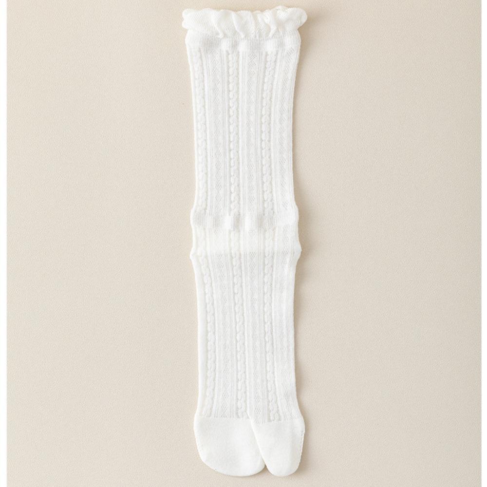 

1Pair Ice Cream Candy Color Combed Cotton Split Toe Socks Soft Breathable Thin Japanese Tabi Sox Striped Mesh Socks Summer Woman One Size белый
