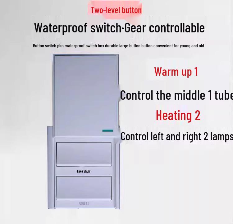 Exquisite Gold Yuba Ultra-Thin Carbon Fiber Bathroom Heater 30x30