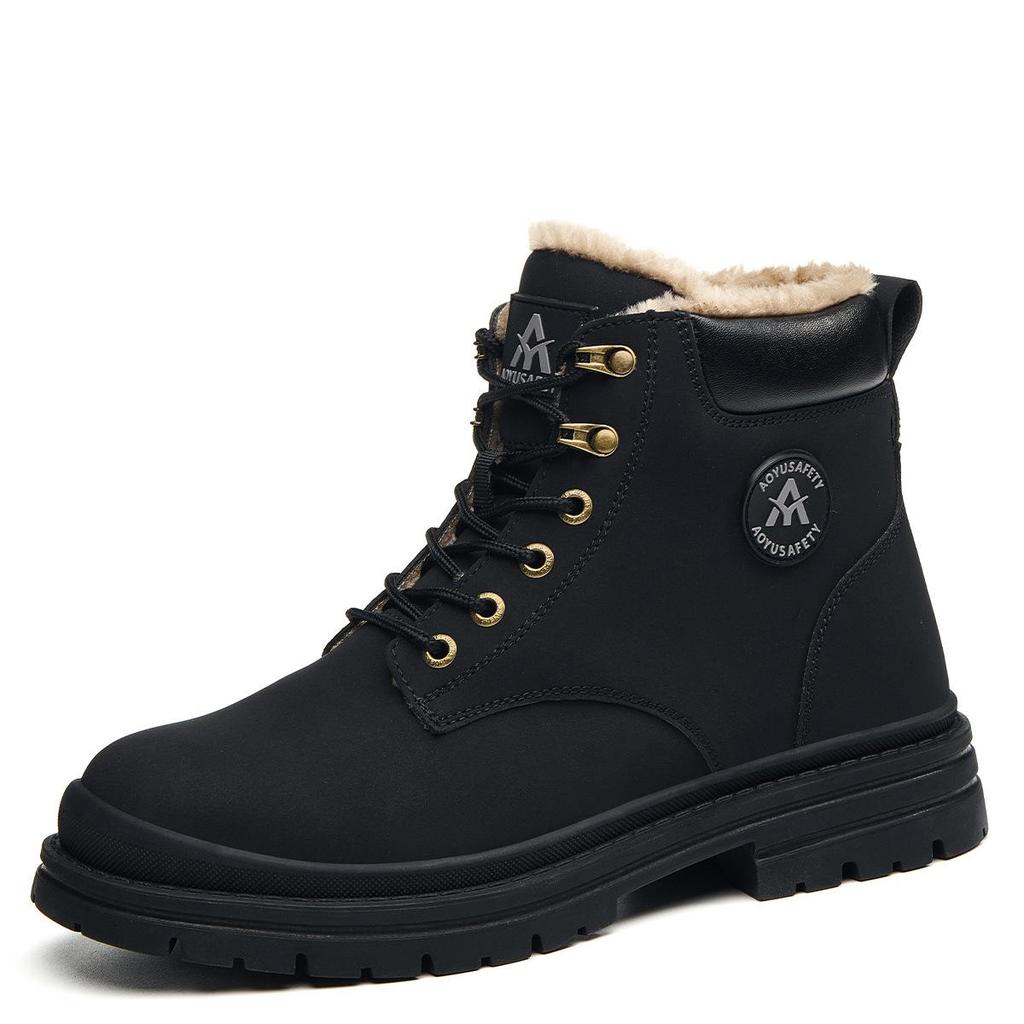 Heren Winter 2025 Werklaarzen met Fleece Voering en Antislip - Warm, Trendy, Veelzijdig, Duurzaam