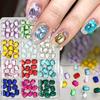 120Pcs/Box Flat Back Diamond Nail Charms Colorful DIY Nail Art  Manicure Accessory