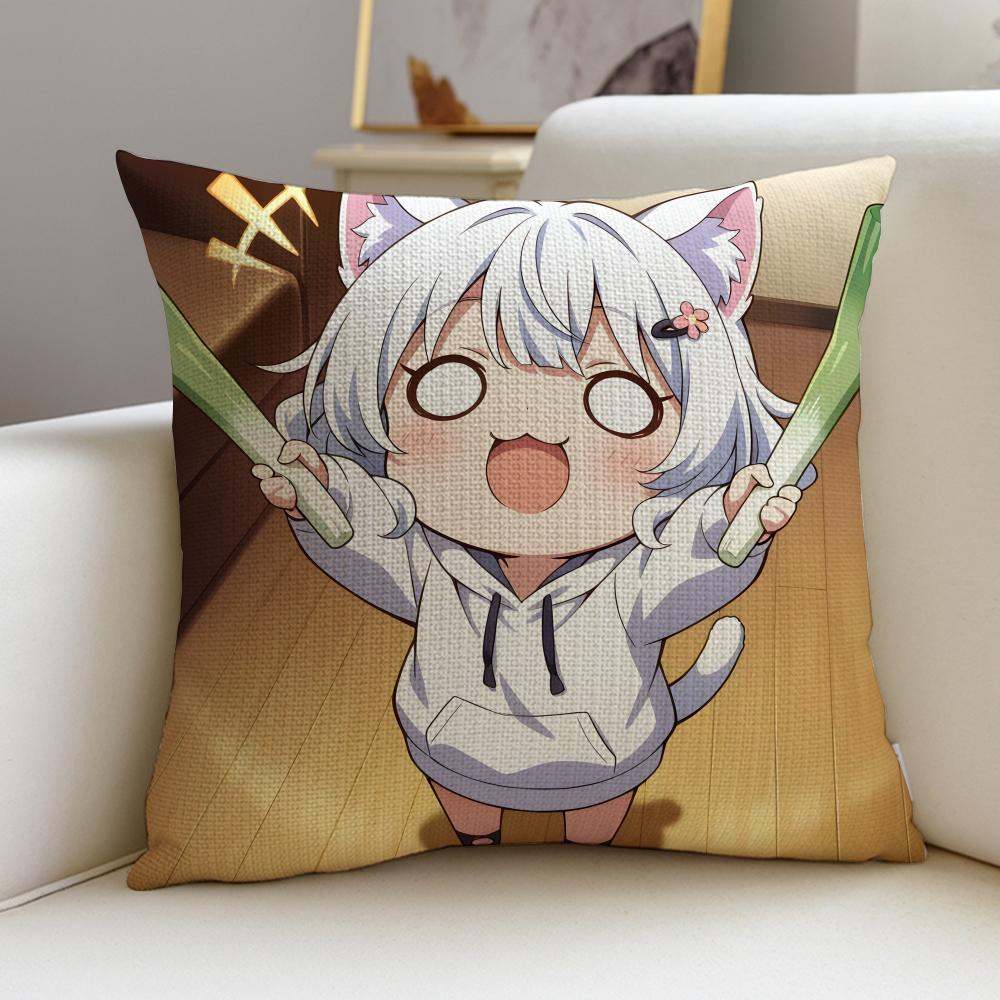 Gentle NNyanko DaysS Cushion Cover Breathable and Skinfriendly Linen Pillowcase Square Removable and Washable Cushion