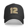 Khaki Lucky Number 12 Camping Baseball Caps Unisex Personalized Unisex Beach Dad Hats Snapback Cap