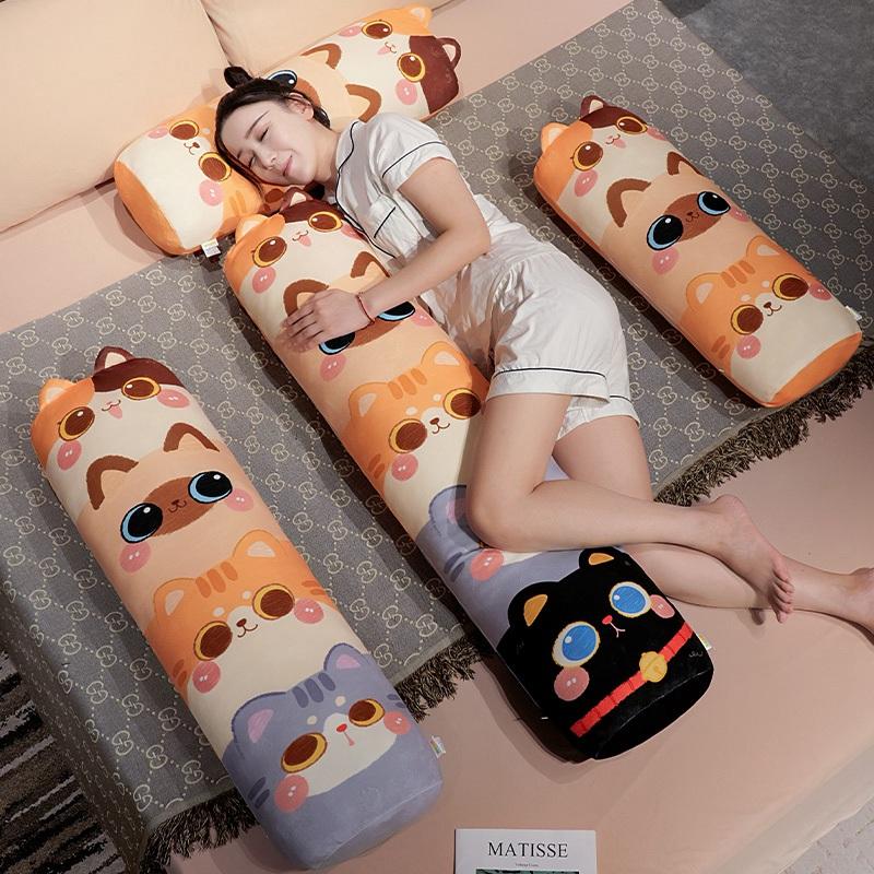 Simulated Cat Pillow Decorative Cushion Plush Toys Printed Animal Pillow Cushion Stuffed Home Decor Birthday Gifts